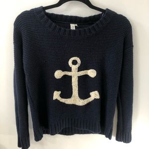 *WORN ONCE* Pink Owl Anchor Sweater